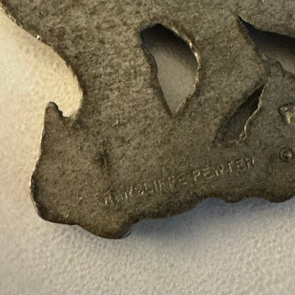 Vintage I Love Unicorns Pewter Keychain Cliffe Pewter Made in 1986, Novelty Gift